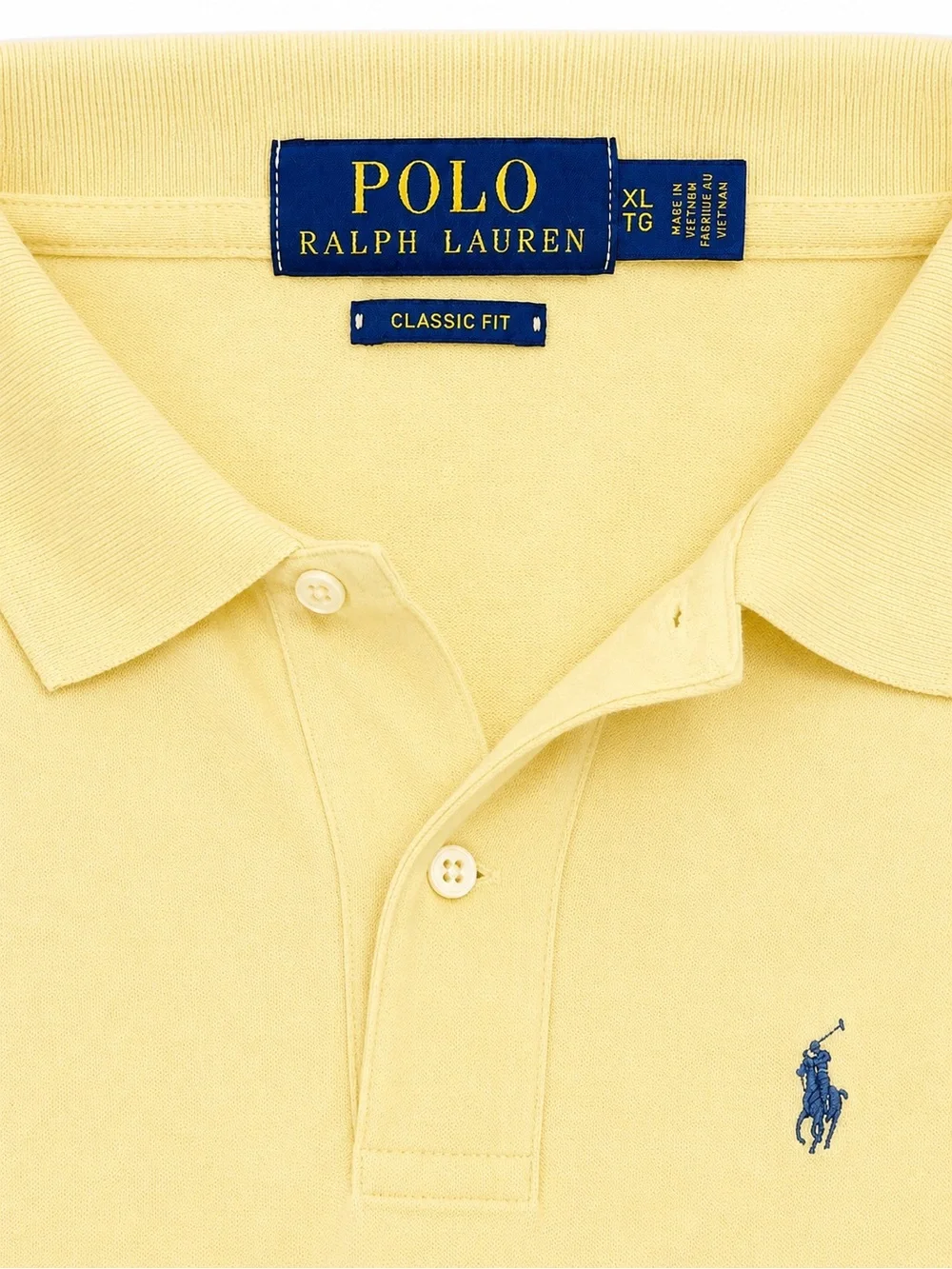 Ralph Lauren Classic Fit Men’s XL Yellow Polo Tee 100% Cotton Soft Preppy Golf